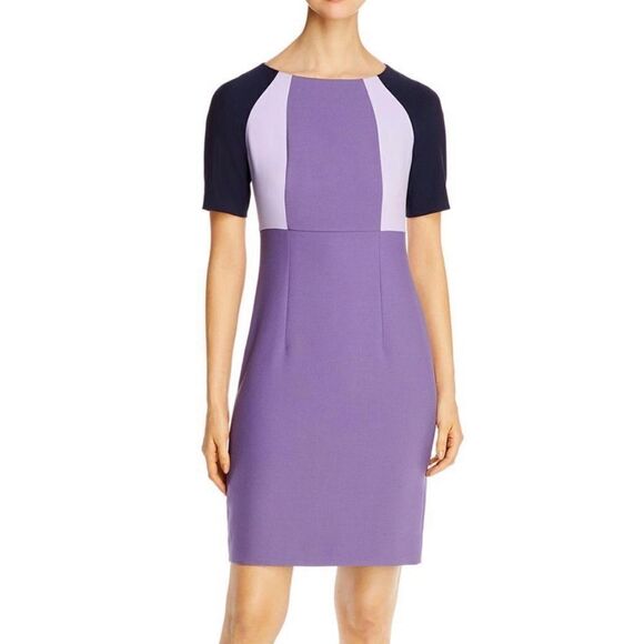 HUGO Boss Color-Blocked Sheath Dress size 0 NEW - Picture 1 of 7